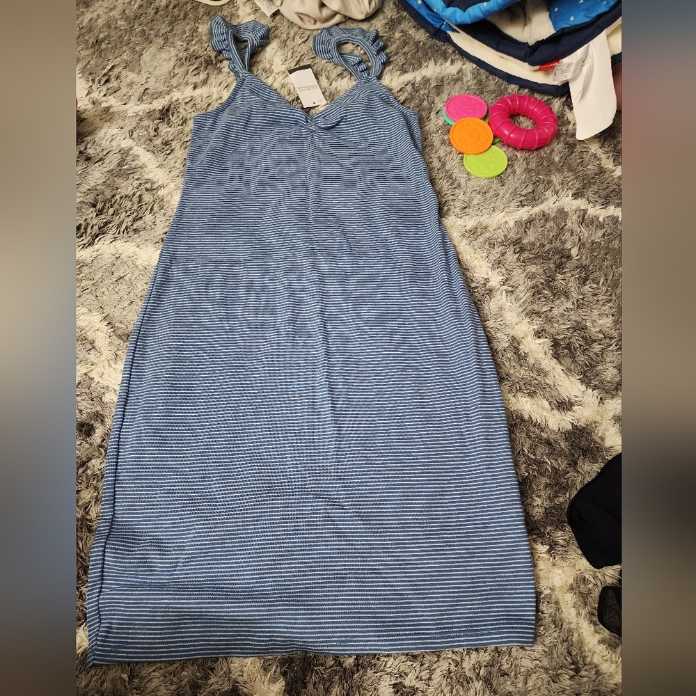 Abercrombie & Fitch Blue Striped Mini Dress